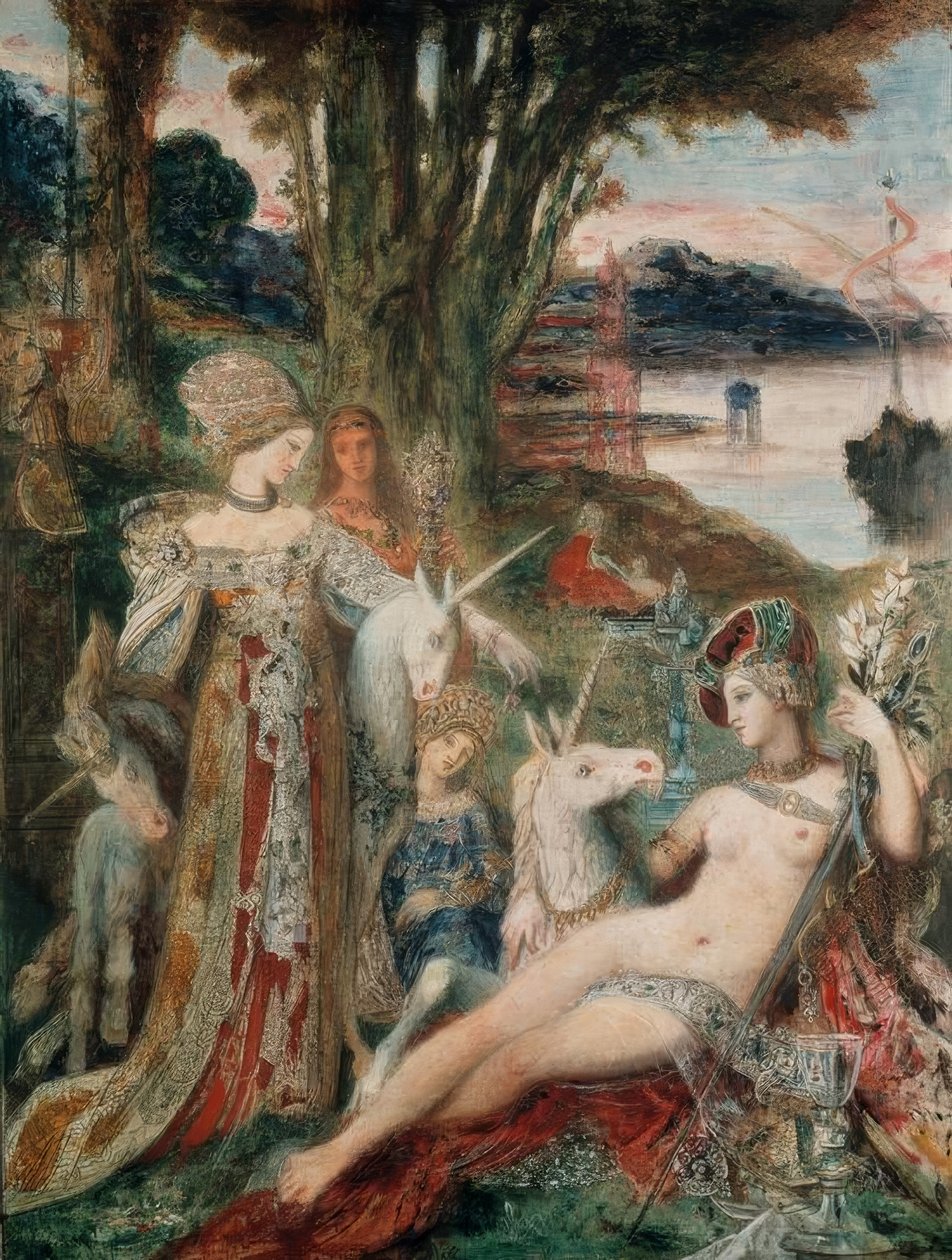 Enhörningar av Gustave Moreau