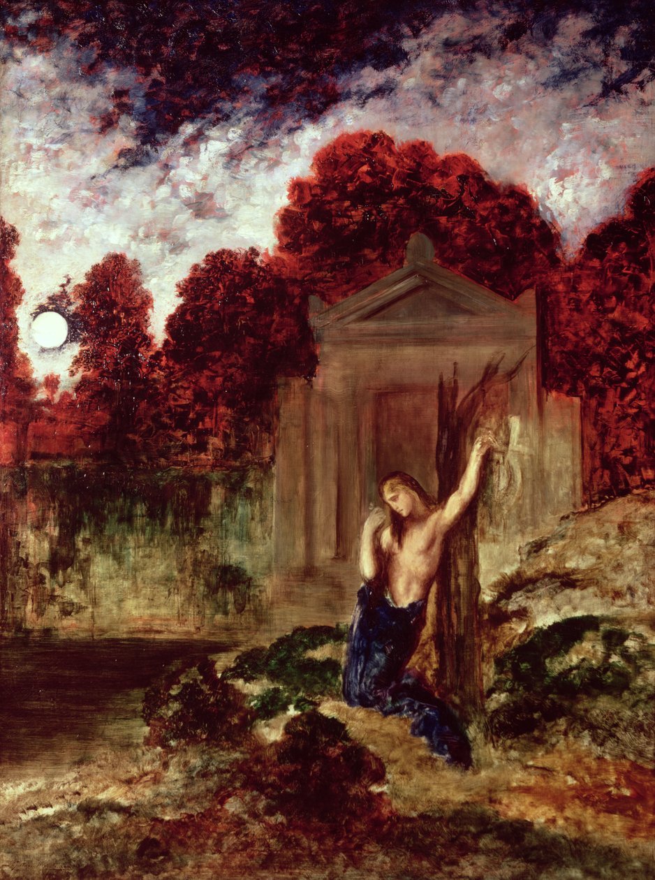 Orfeus vid Eurydikes grav av Gustave Moreau