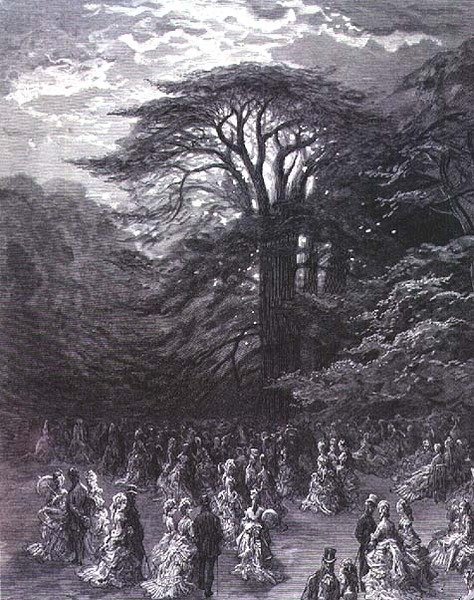 A Chiswick Fete, från "London, a Pilgrimage", skriven av William Blanchard Jerrold (1826-84), graverad av Stephane Pannemaker (1847-1930), pub. 1872 (gravyr) av Gustave (after) Dore