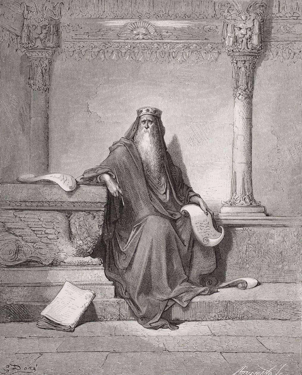 Solomon, illustration från Dores 