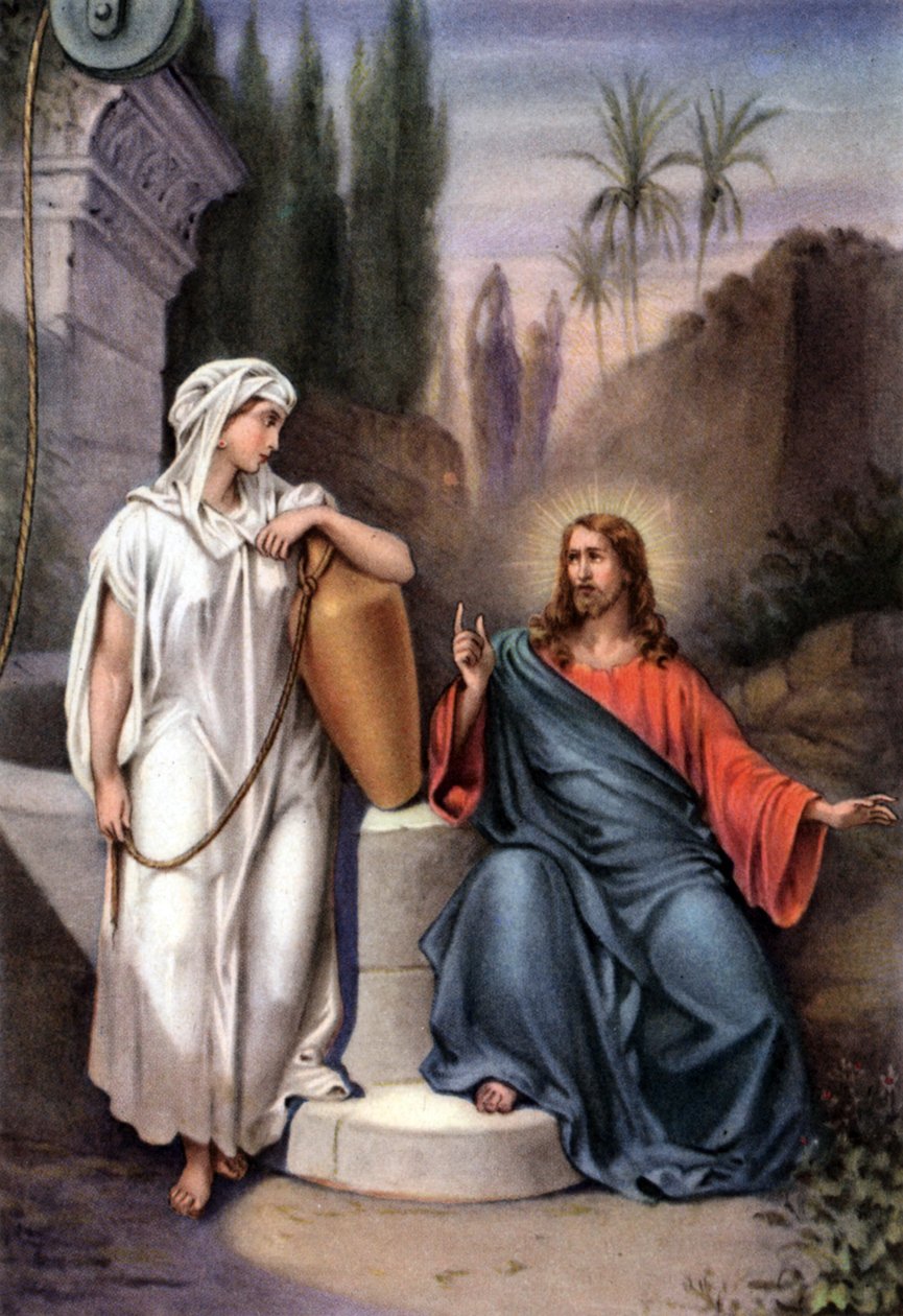 Den barmhärtiga samariten, ca 1950-talet (vykort) av Gustave (after) Dore