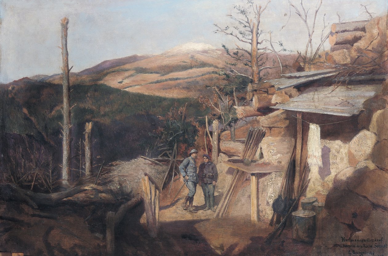 Hartmanswillerkopf, Utsikt från Roche-Sermet, 1915 av Gustave Bourgain