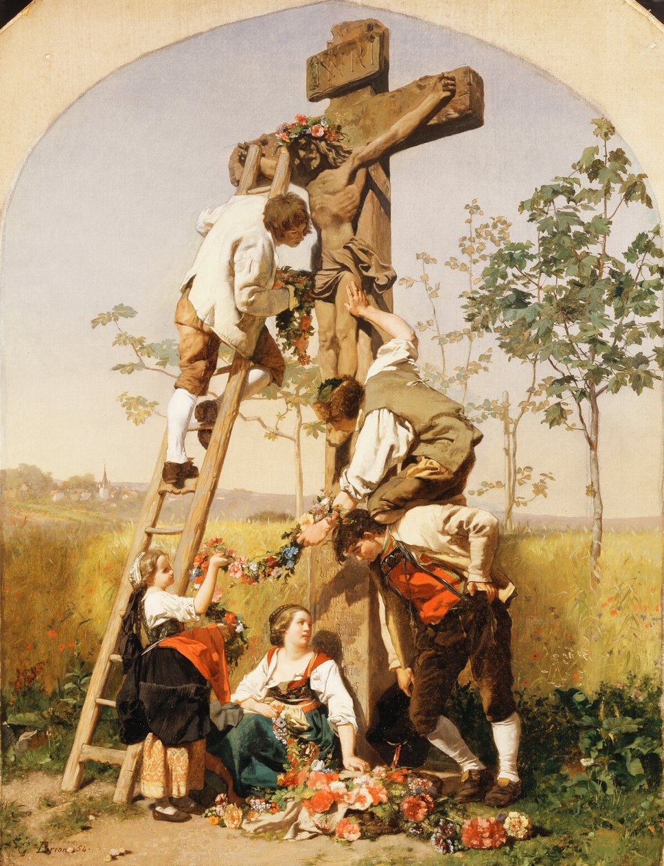 Dekorera helgedomen, 1854 av Gustave Brion