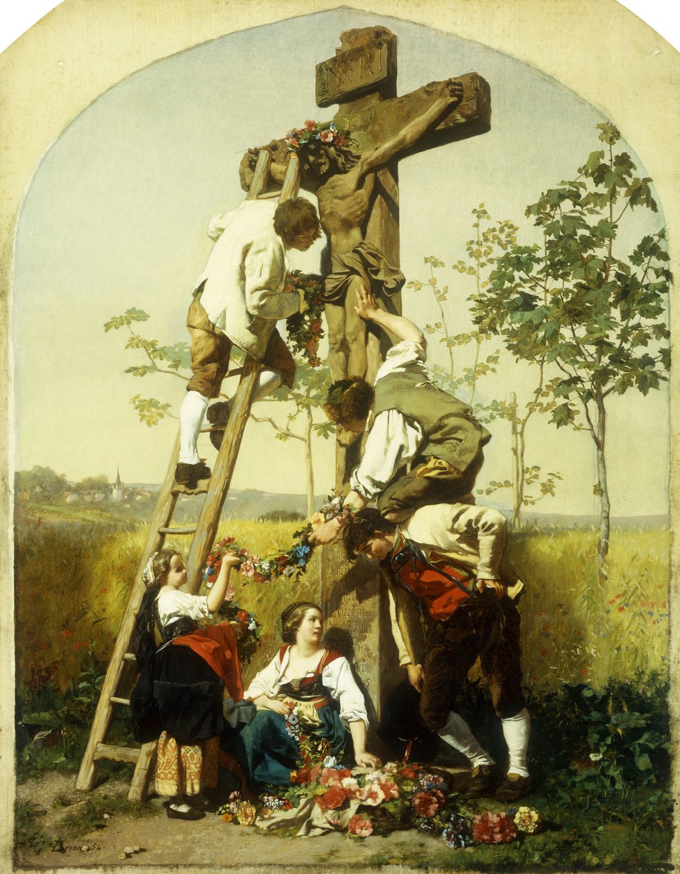 Dekorera helgedomen, 1854 av Gustave Brion