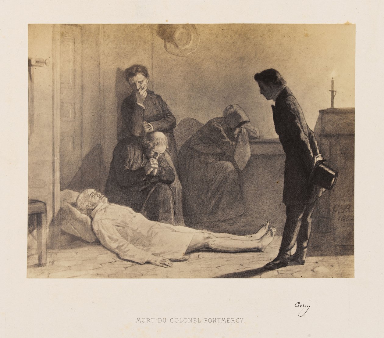 Gustave Brion - Överste Pontmercys död av Gustave Brion