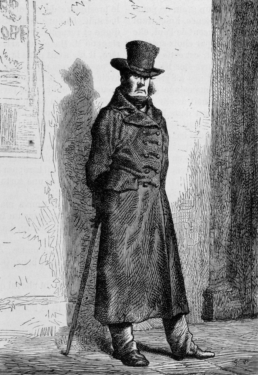 Javert - i "" The Miserable"" av Victor Hugo, ill. av Brion, red. Hetzel och Lacroix av Gustave Brion