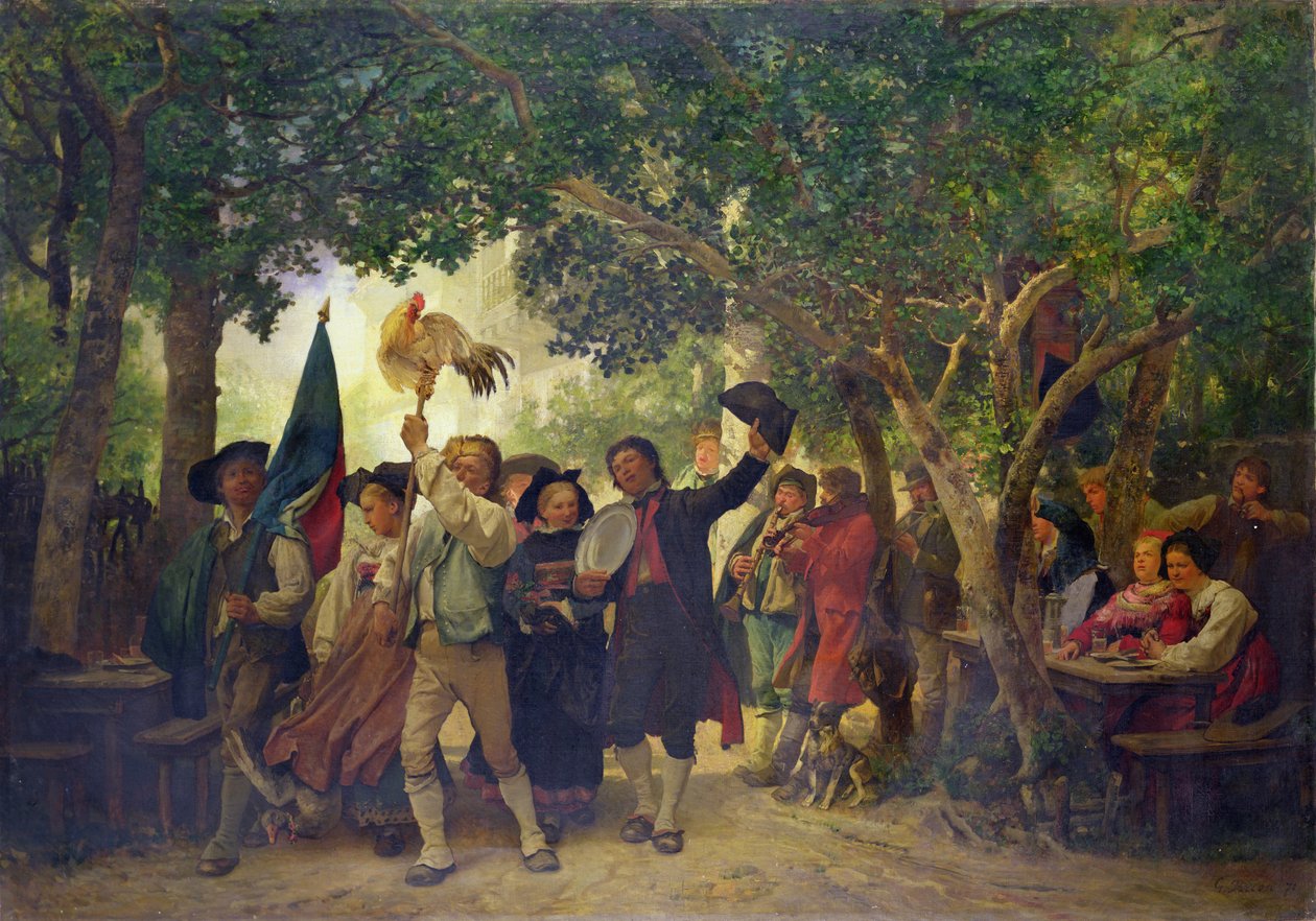 Vinnaren av Cock Dance, 1871 av Gustave Brion