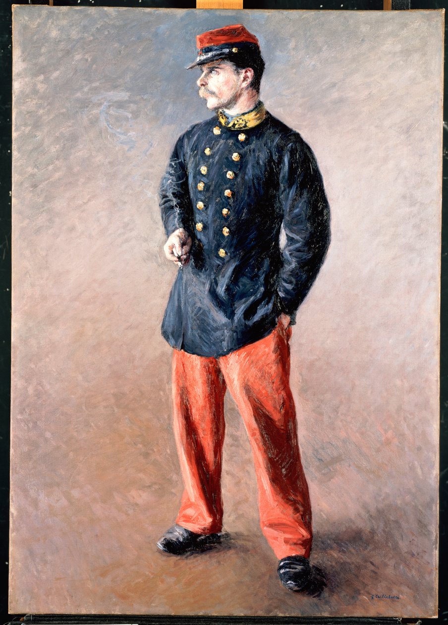 En soldat, ca 1881 av Gustave Caillebotte