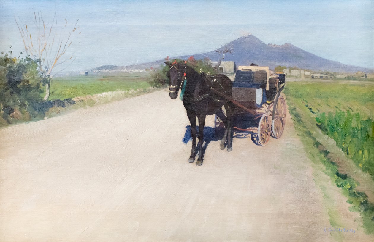 En väg i Neapel, ca. 1872 (olja på duk) av Gustave Caillebotte