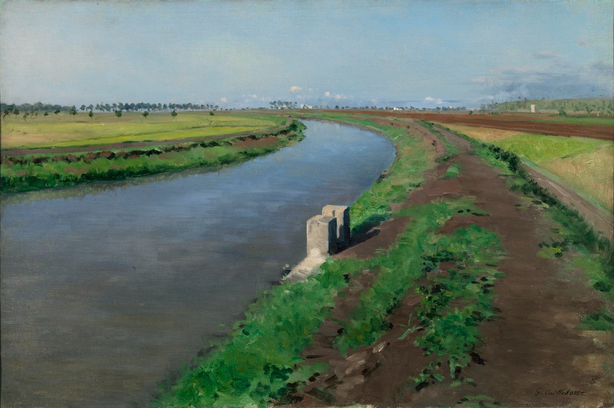 Kanalens stränder, nära Neapel av Gustave Caillebotte