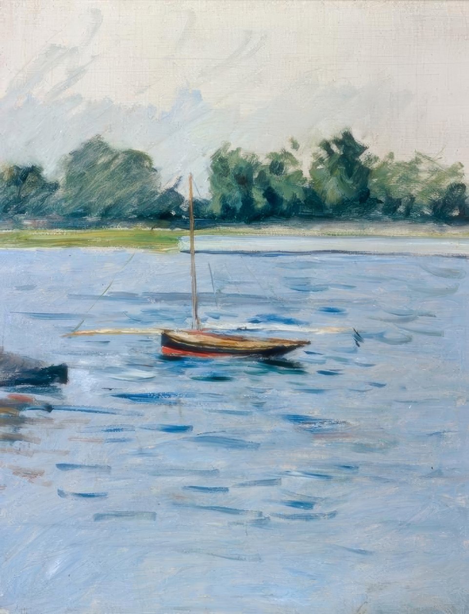 Båt för ankar på Seine av Gustave Caillebotte