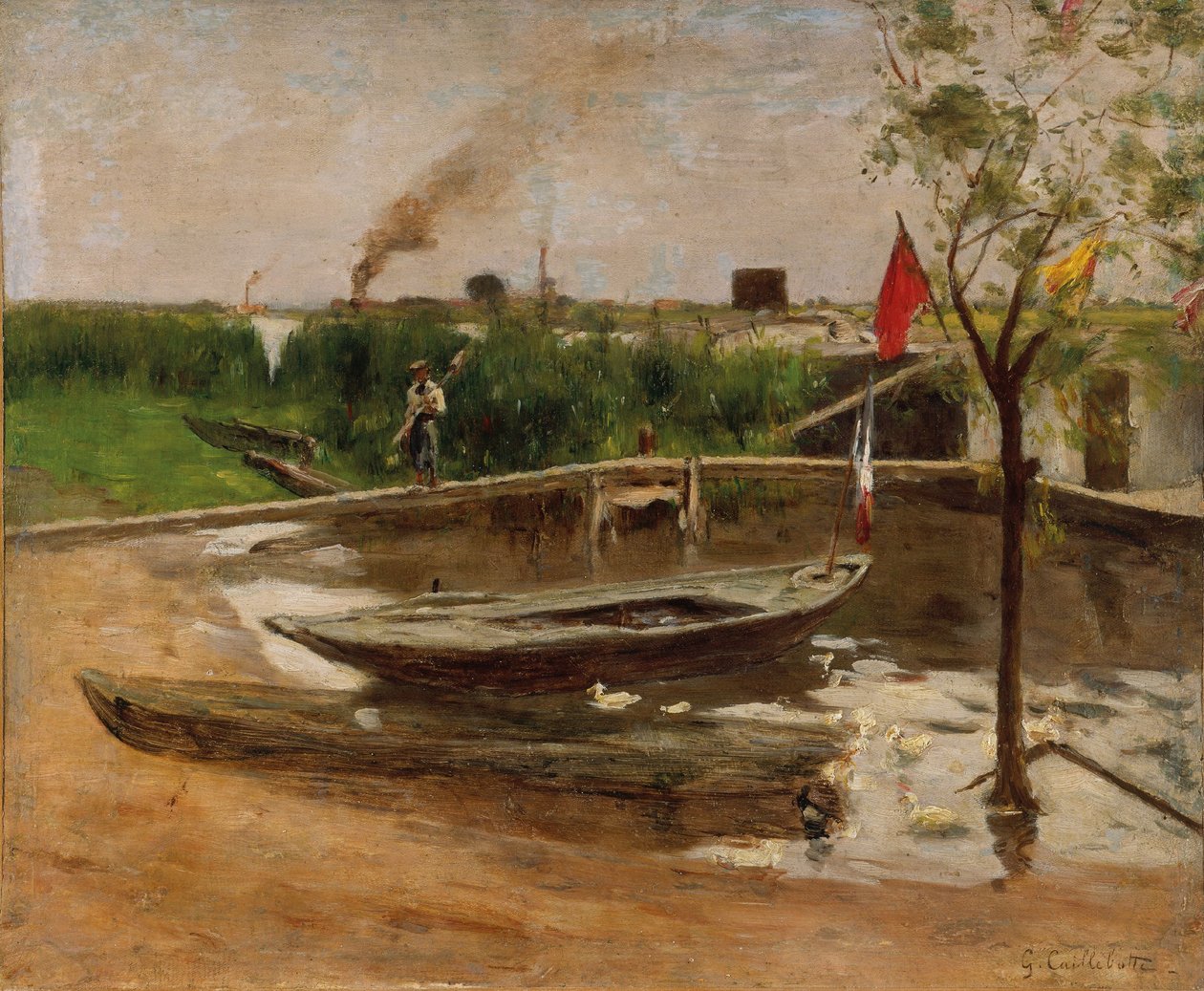 Båthamn vid Seine, ca 1891 (olja på duk) av Gustave Caillebotte