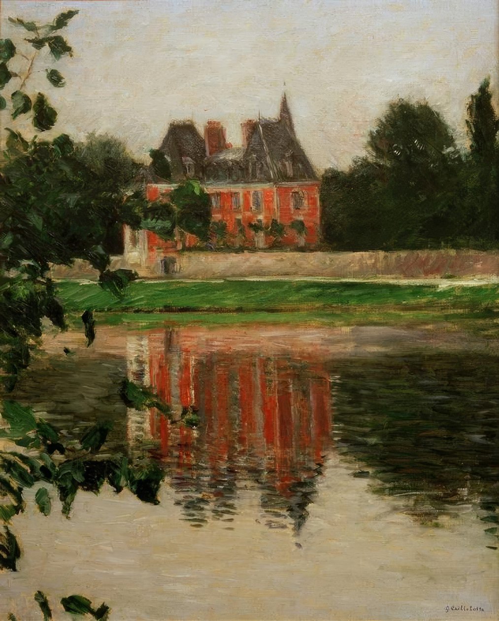 Slott på stranden av Seine, Argenteuil av Gustave Caillebotte