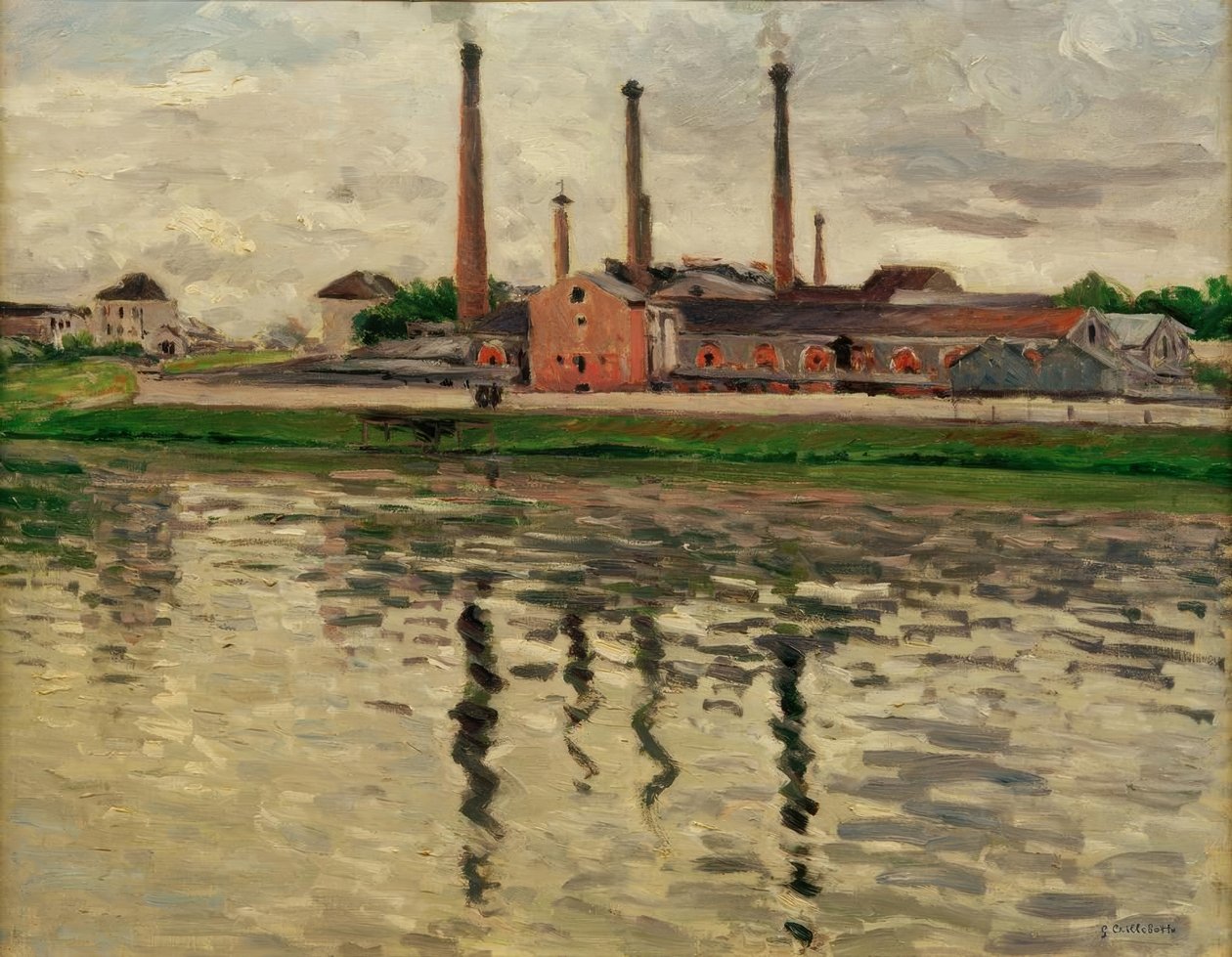 Fabriker i Argenteuil av Gustave Caillebotte