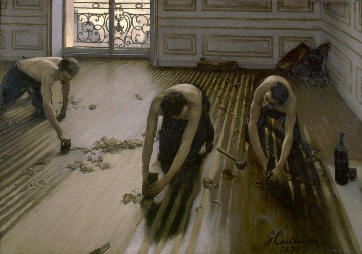 Franska: Les planoteurs de parquet Parketthyvlare av Gustave Caillebotte