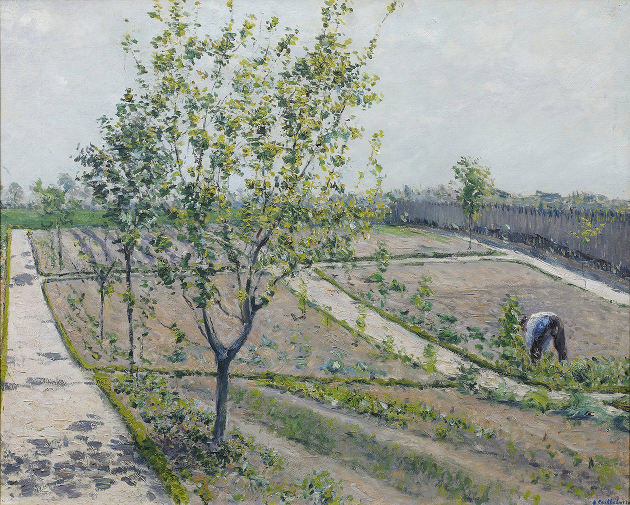Kitchen Garden, Petit Gennevilliers - Gustave Caillebotte (1848-1894). Olja på duk av Gustave Caillebotte