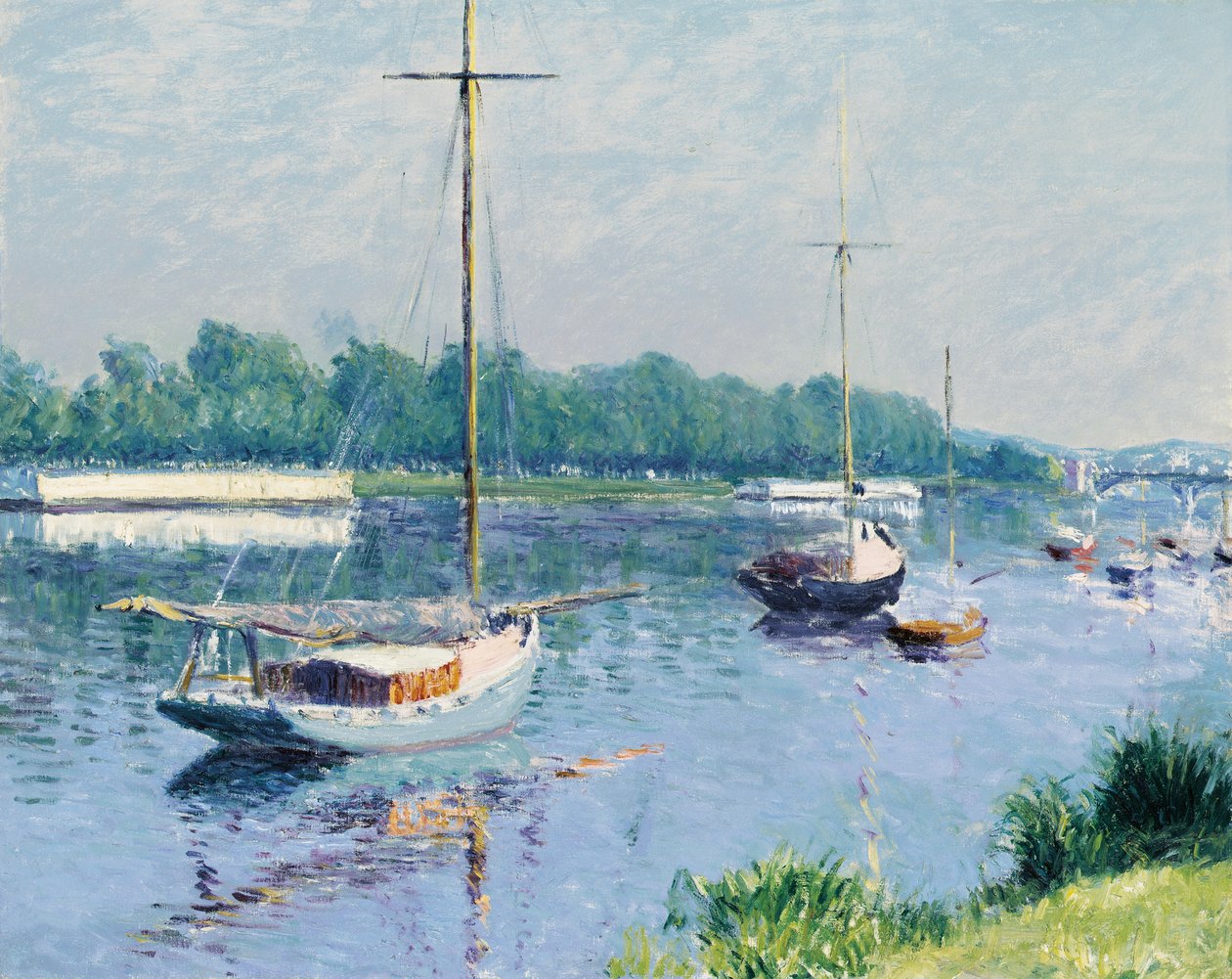 Lake Argenteuil; Argenteuilbassängen, ca 1882 av Gustave Caillebotte