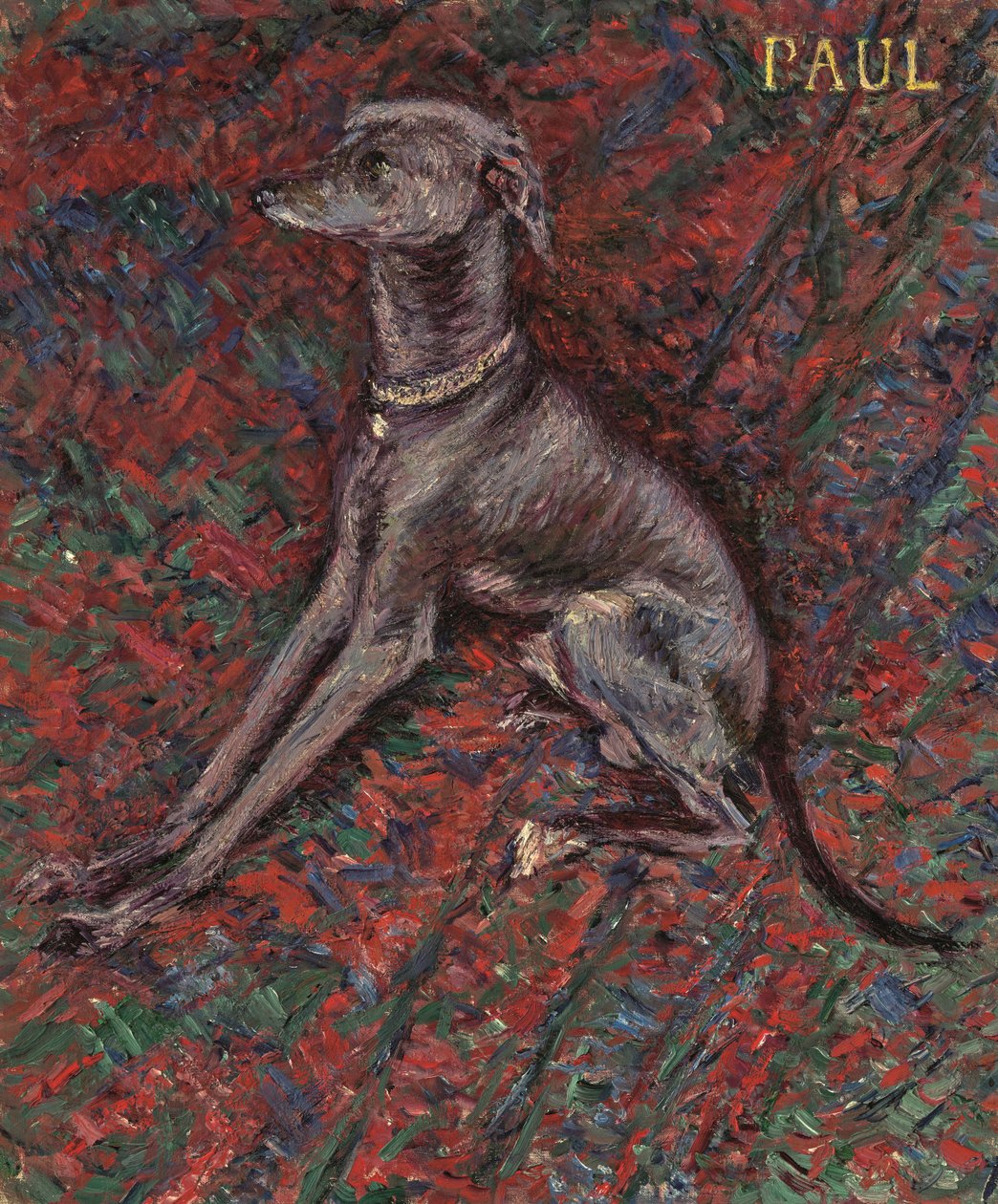 Hunden "Paul", ca 1886 (olja på duk) av Gustave Caillebotte