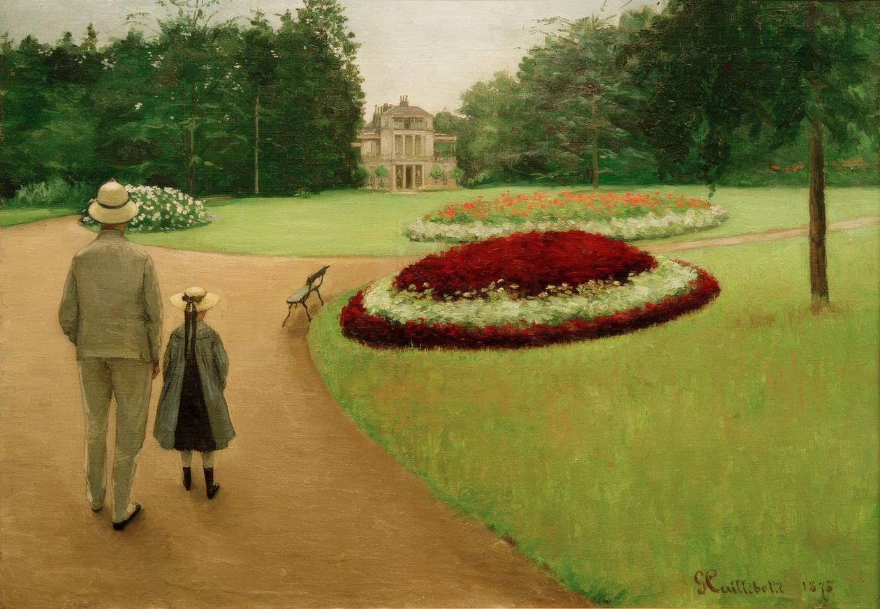 Fastighetens park i Yerres av Gustave Caillebotte