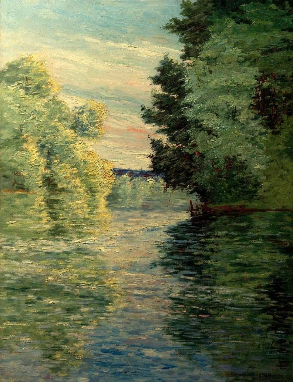 Seines lilla arm nära Argenteuil av Gustave Caillebotte