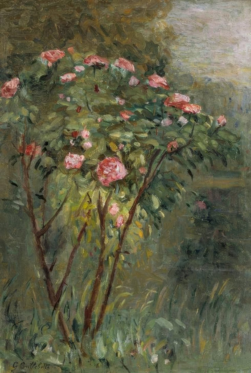 Rosenbusken av Gustave Caillebotte