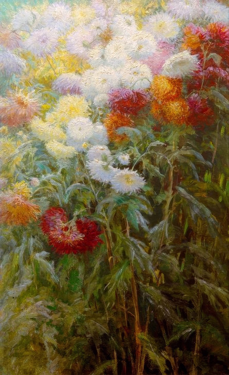 Krysantemummassivet, Petit Gennevilliers trädgård av Gustave Caillebotte