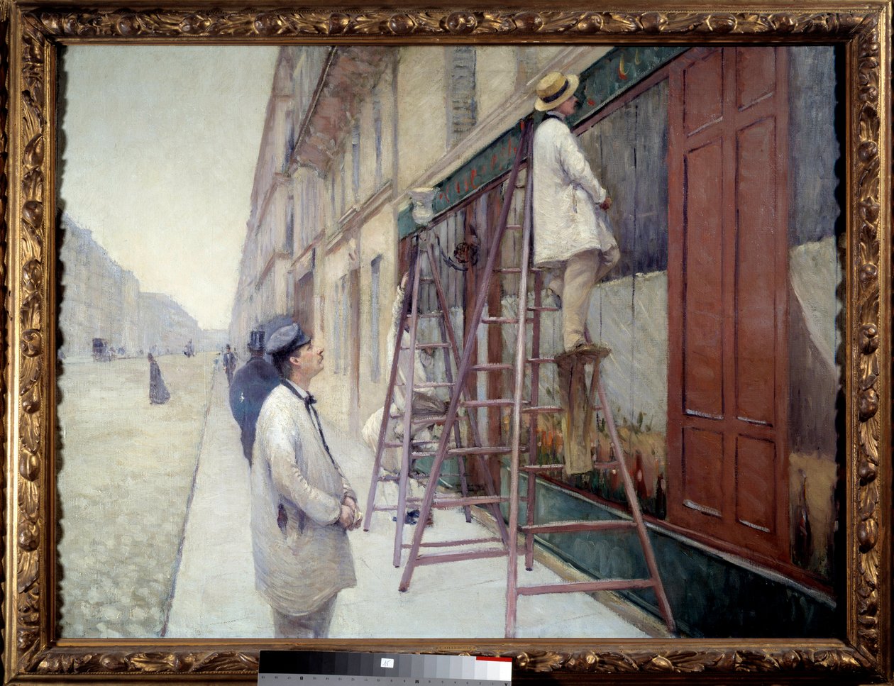 Målare i byggnad 1877. Målning av Gustave Caillebotte av Gustave Caillebotte