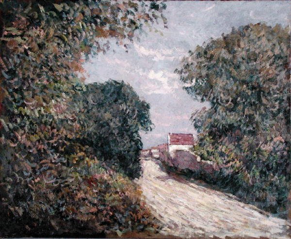 Bana vid kanten (olja på duk) av Gustave Caillebotte