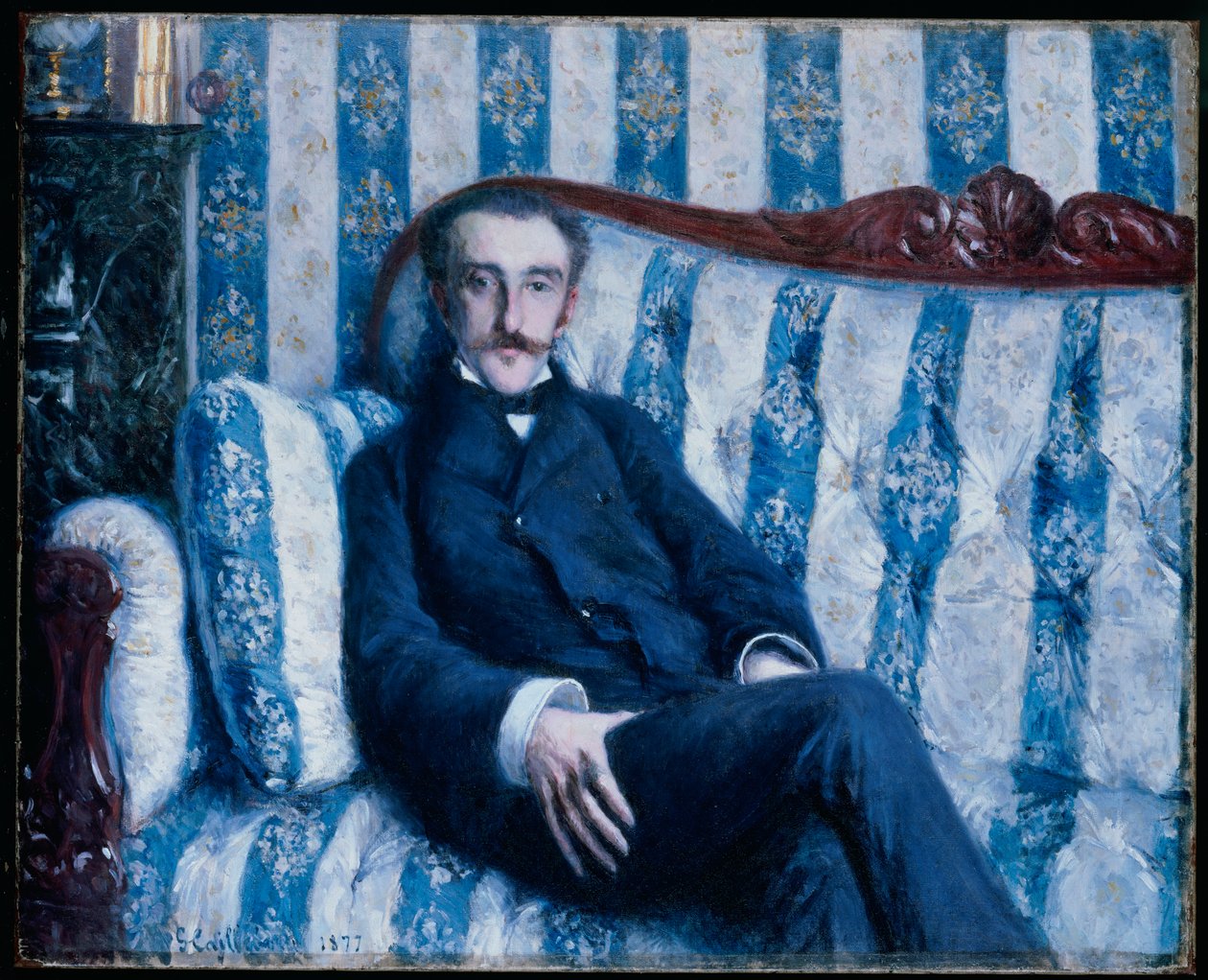 Porträtt av Monsieur R., 1877 av Gustave Caillebotte