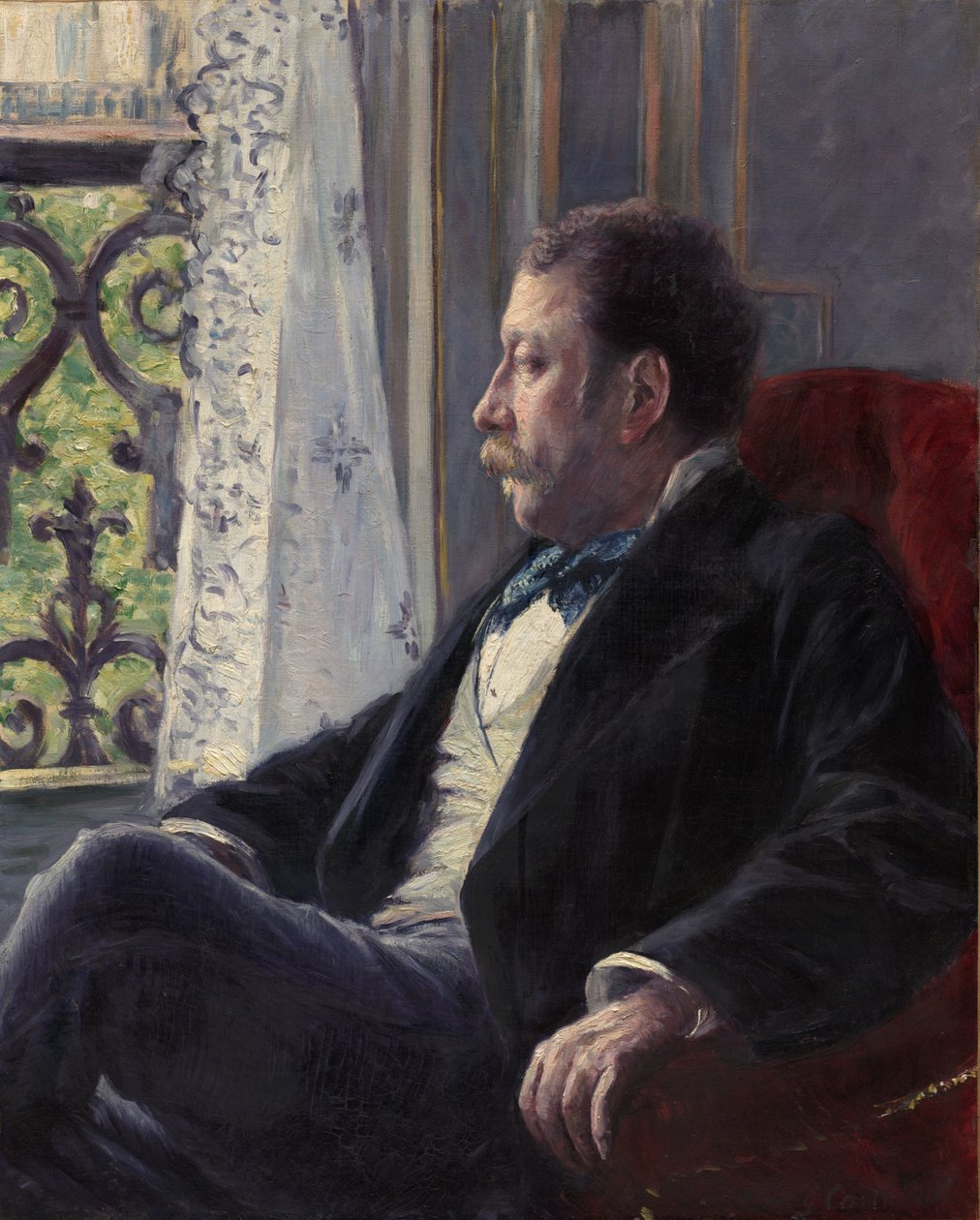 Porträtt av en man av Gustave Caillebotte