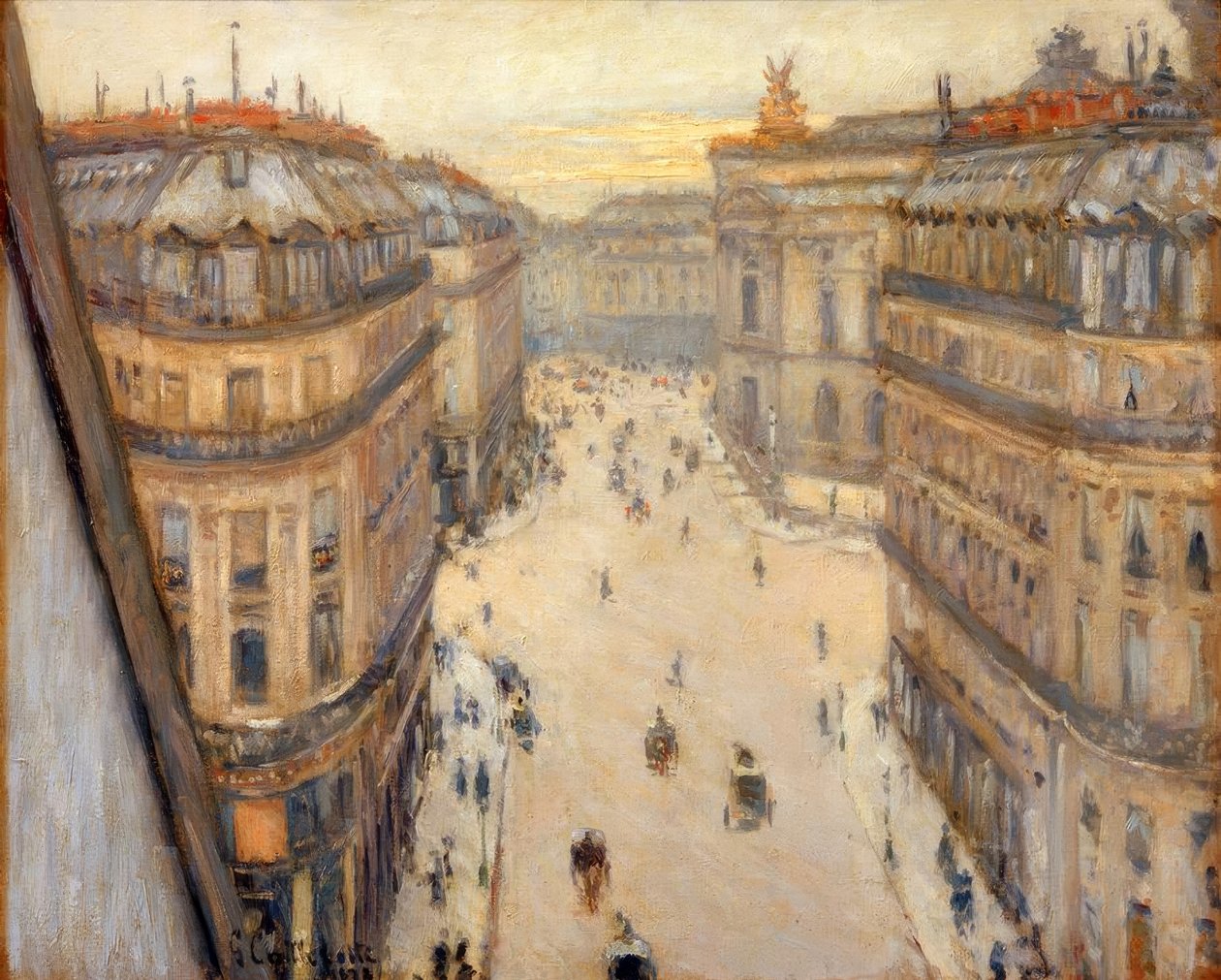 Rue Halévy, utsikt från sjätte våningen av Gustave Caillebotte
