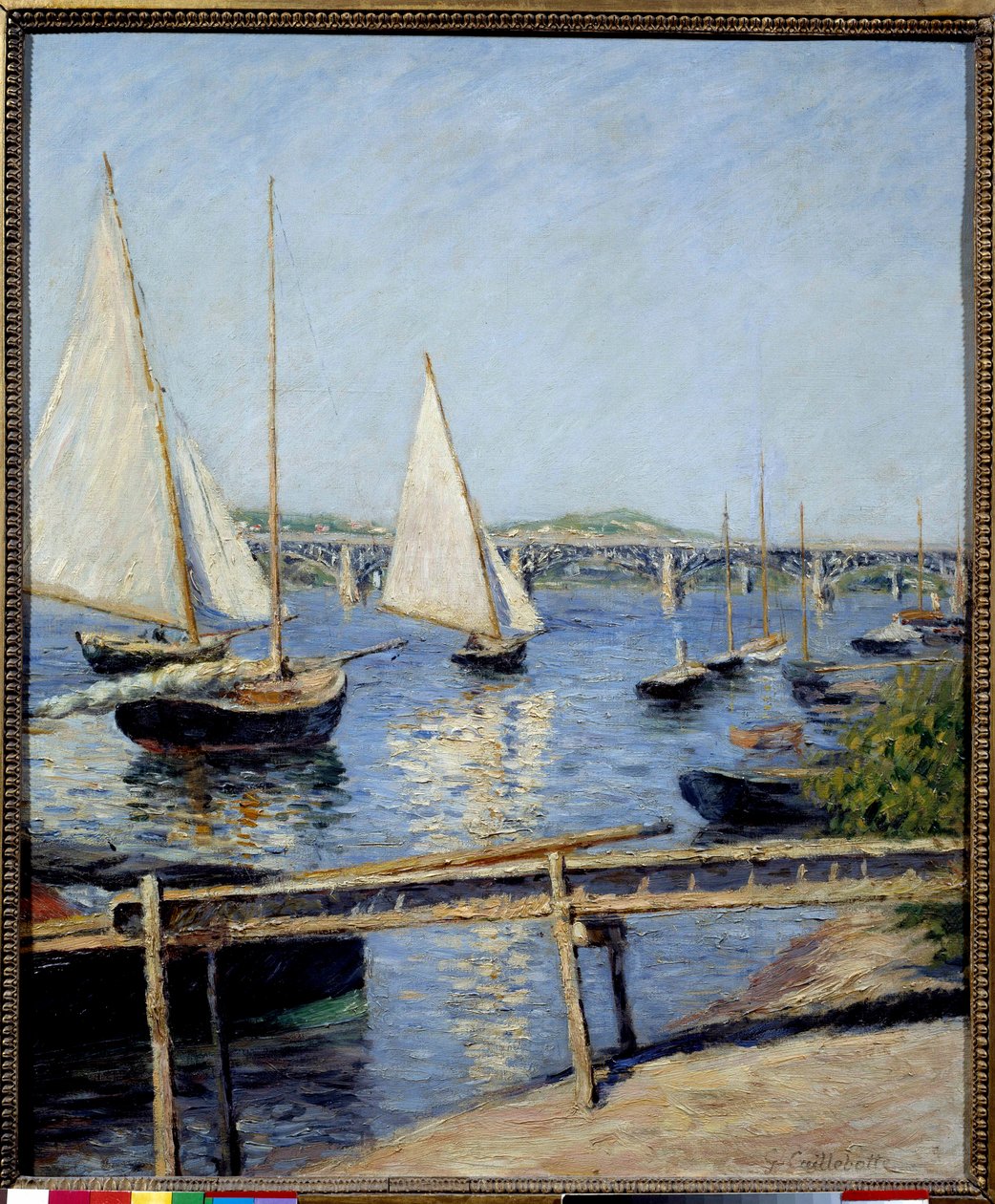 Segelbåtar i Argenteuil Målning av Gustave Caillebotte (1848-1894) 1888 Sön. 0,65x0,55 m Paris, musee d