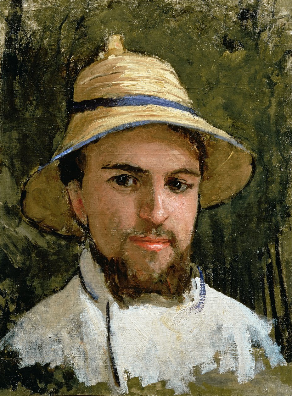 Självporträtt med Pith-hjälm av Gustave Caillebotte