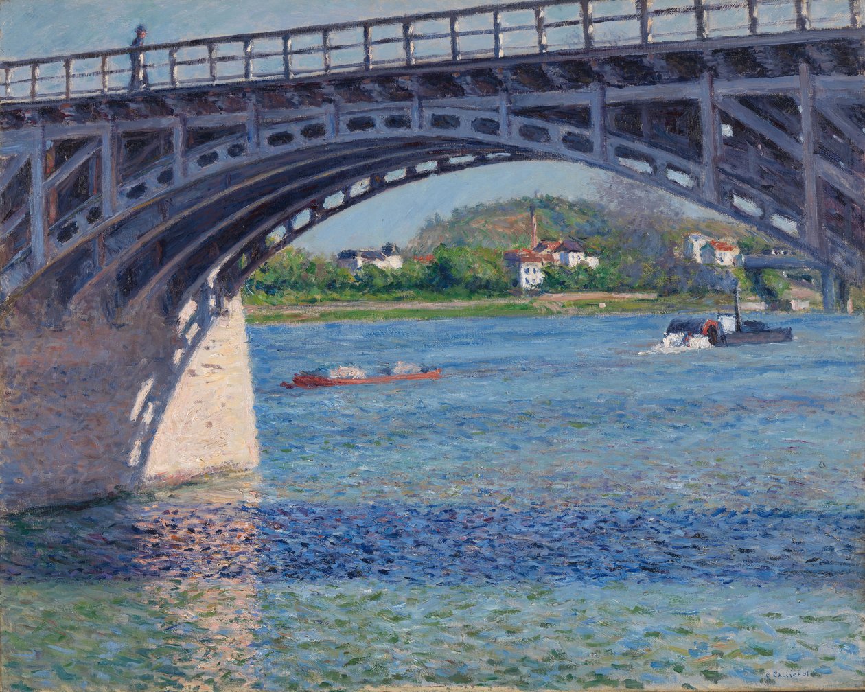 Argenteuil-bron och Seine av Gustave Caillebotte