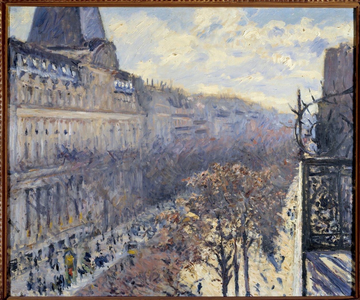 Boulevard des Italians i Paris Målning av Gustave Caillebotte (1848-1894) 1880 privat samling av Gustave Caillebotte