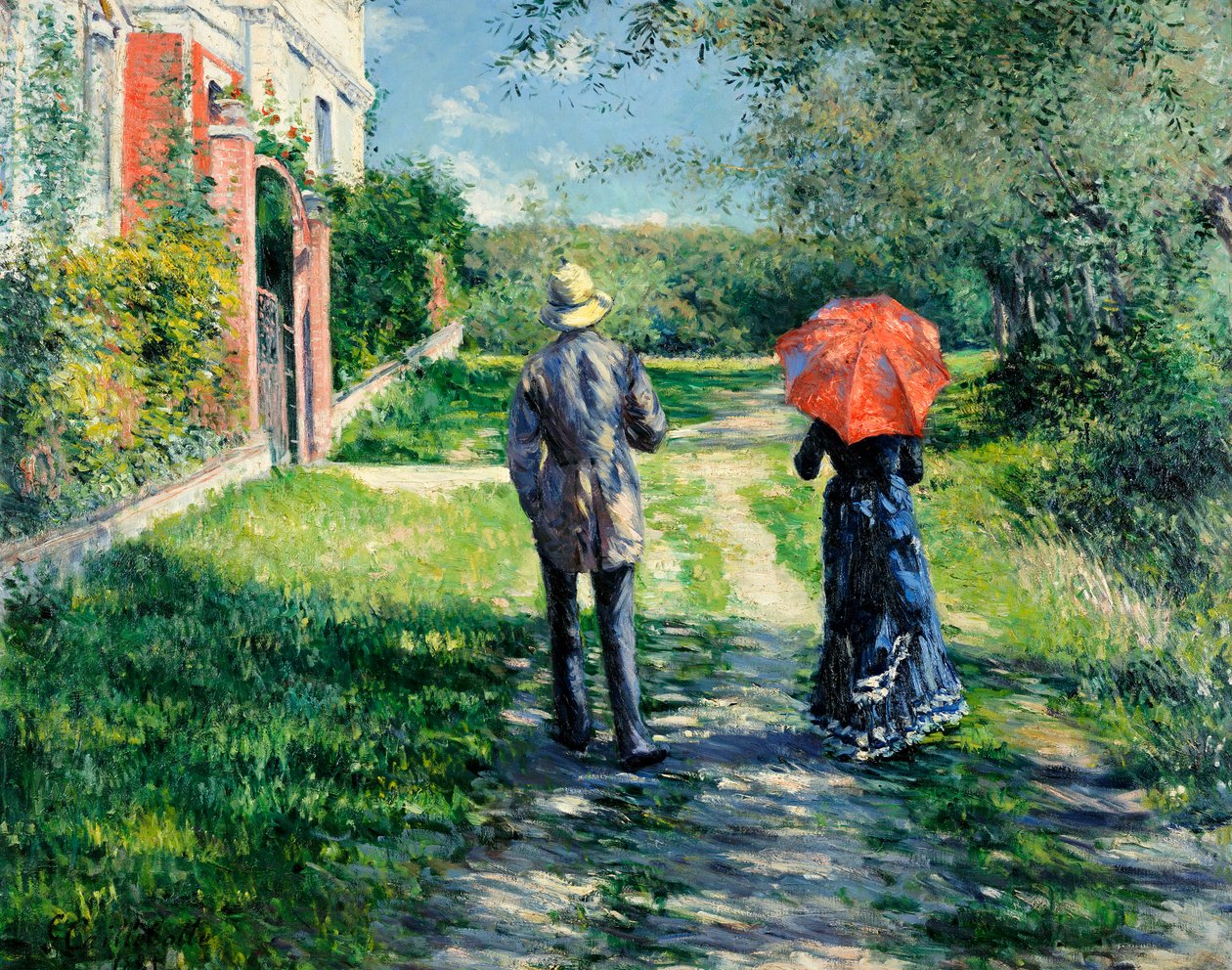 Stigen uppför av Gustave Caillebotte
