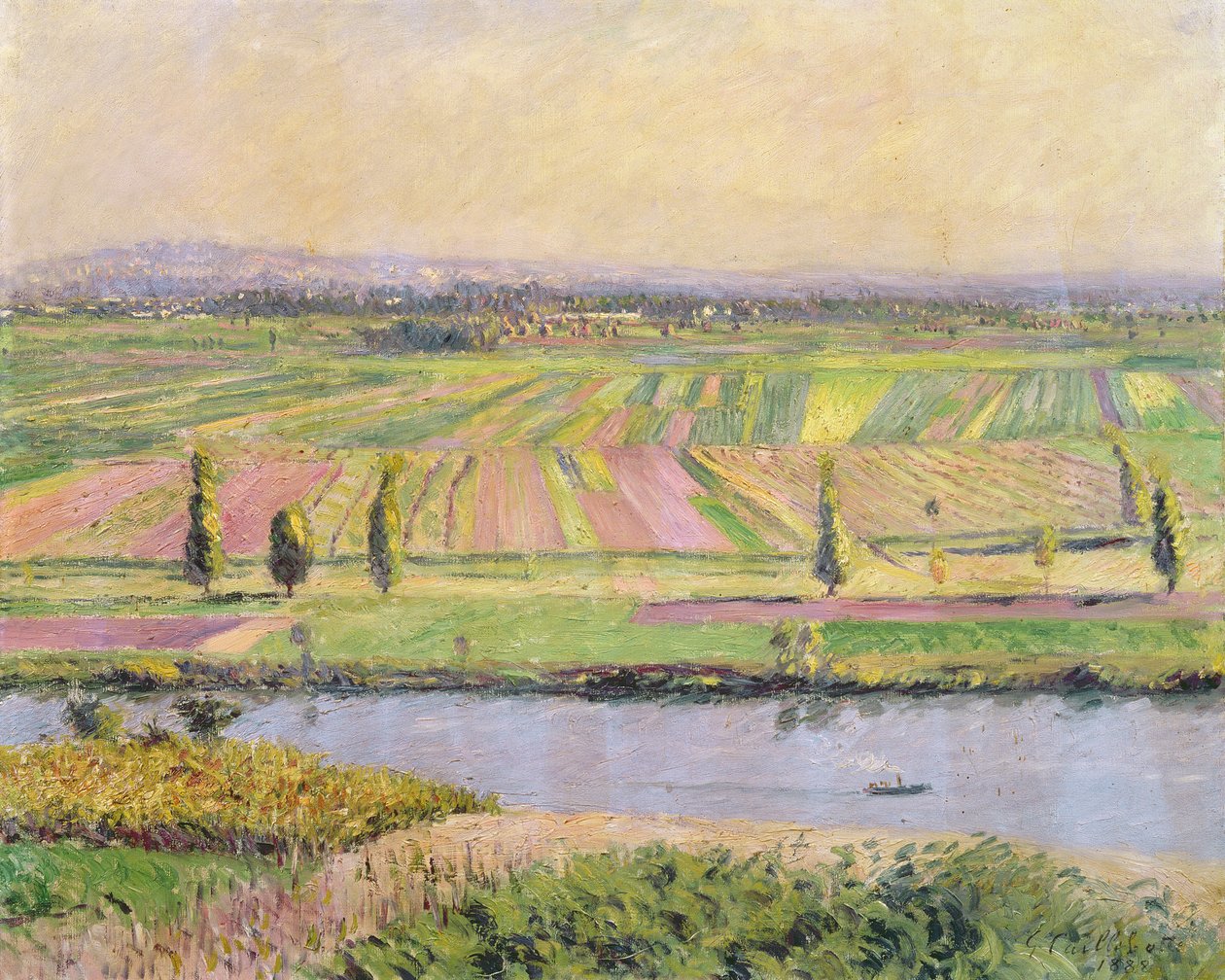 Gennevilliers slätt från Argenteuils kullar, 1888 av Gustave Caillebotte