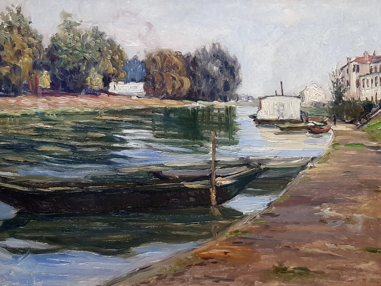 Bankarna vid floden Seine av Gustave Caillebotte