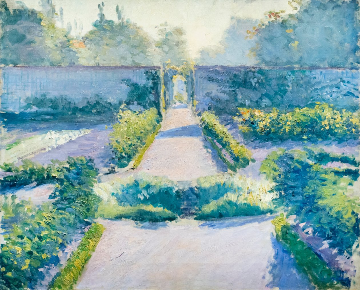 Köksträdgården, Yerres, ca. 1875-1877 (olja på duk) av Gustave Caillebotte