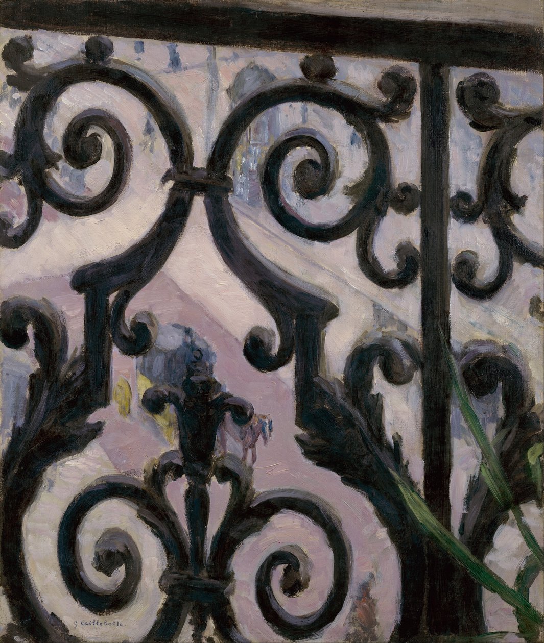Utsikt från en balkong av Gustave Caillebotte