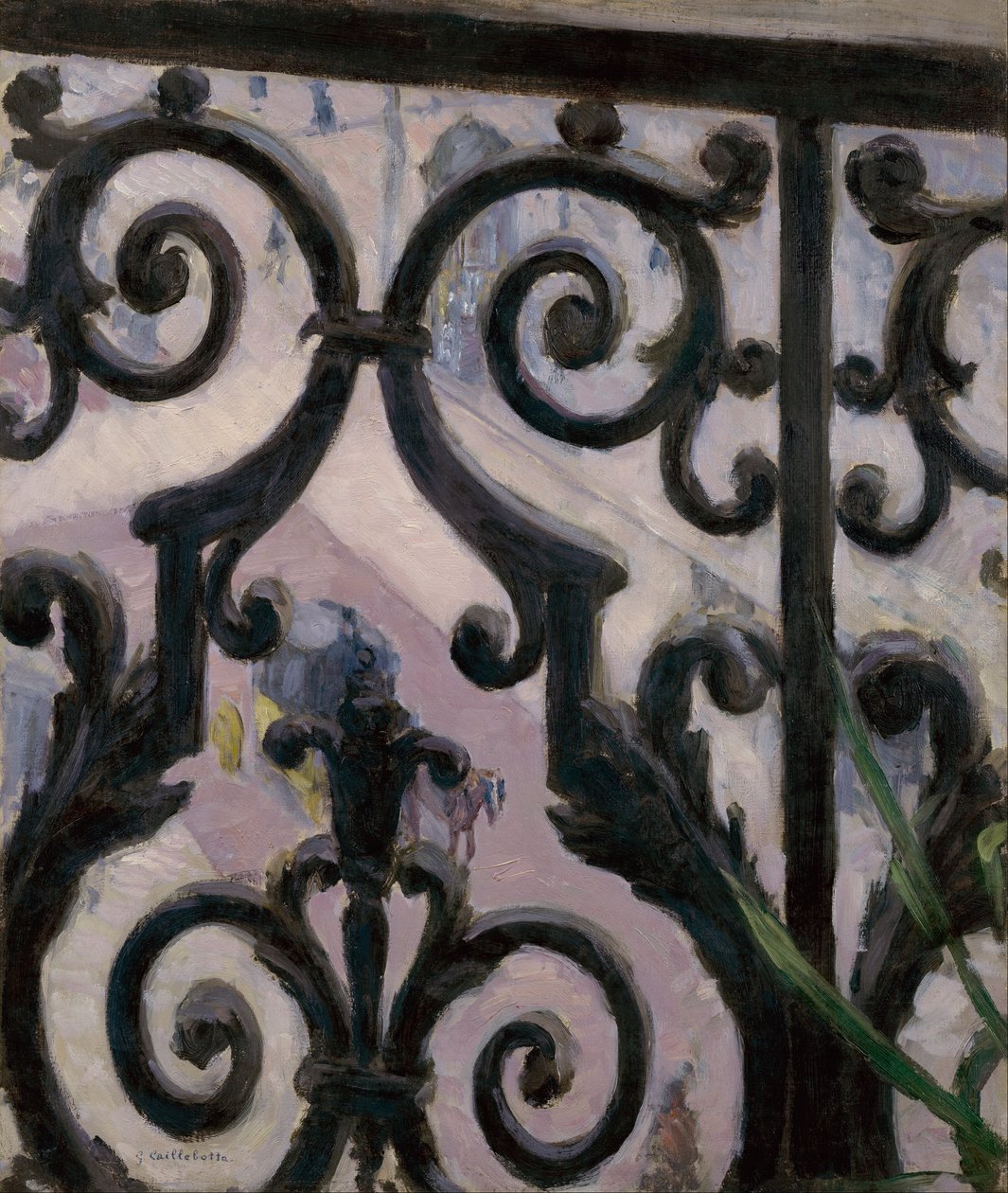 Utsikt från en balkong av Gustave Caillebotte