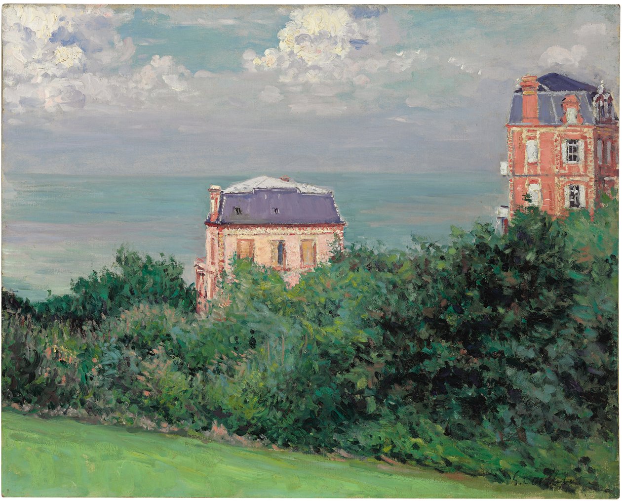 Villor i Villers-sur-Mer (olja på duk) av Gustave Caillebotte