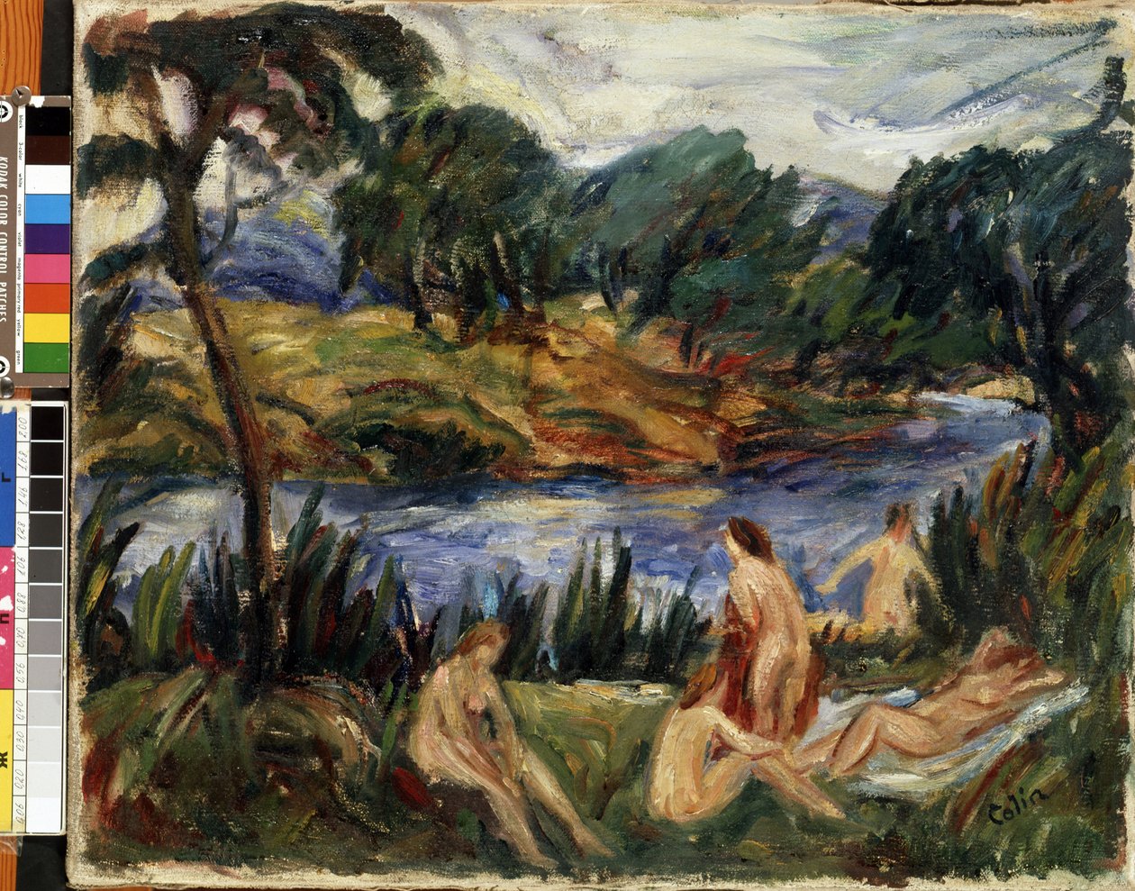 "Women at the river" (Women at the river) Målning av Gustave Colin (1829-1910) Olja på duk. Expressionism. Mikalojus Konstantinas Ciurlionis Fine Arts Museum, Kaunas, Litauen av Gustave Colin
