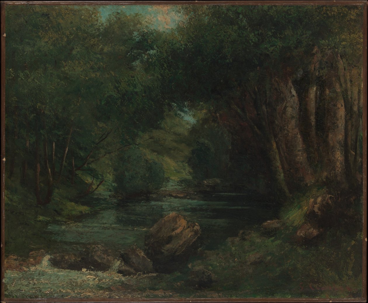 En bäck i skogen av Gustave Courbet