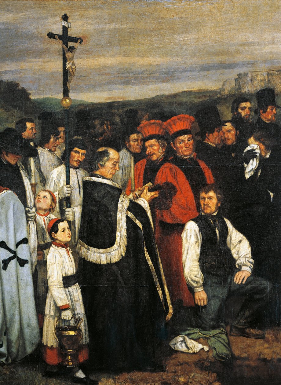 En begravning i Ornans av Gustave Courbet