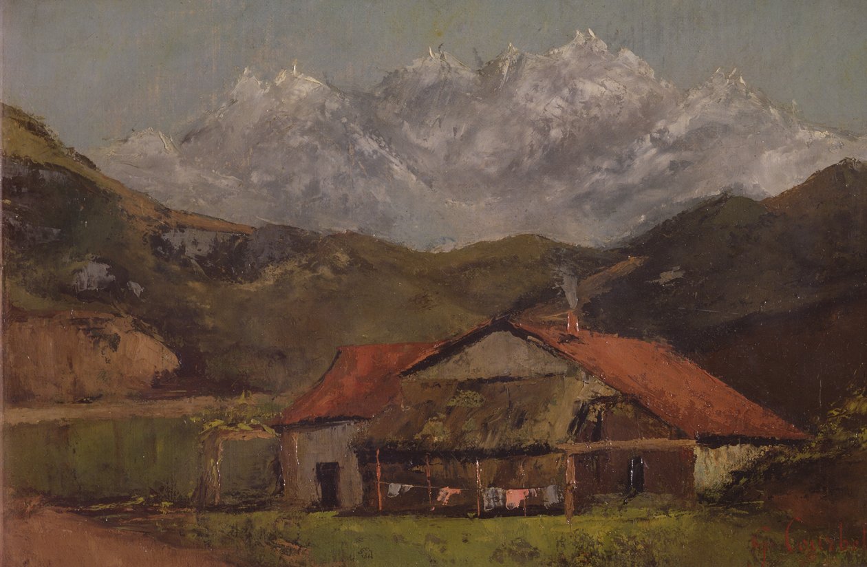 En koja i bergen av Gustave Courbet