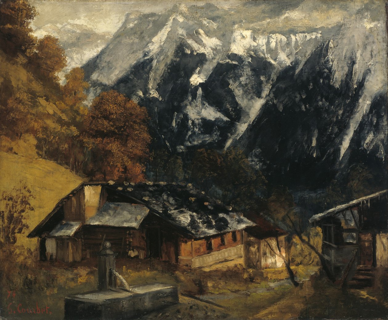 En alpin scen, 1874 av Gustave Courbet