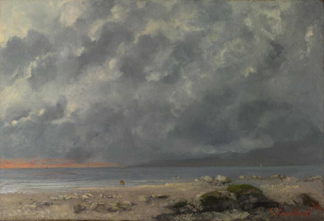 Strandscen av Gustave Courbet