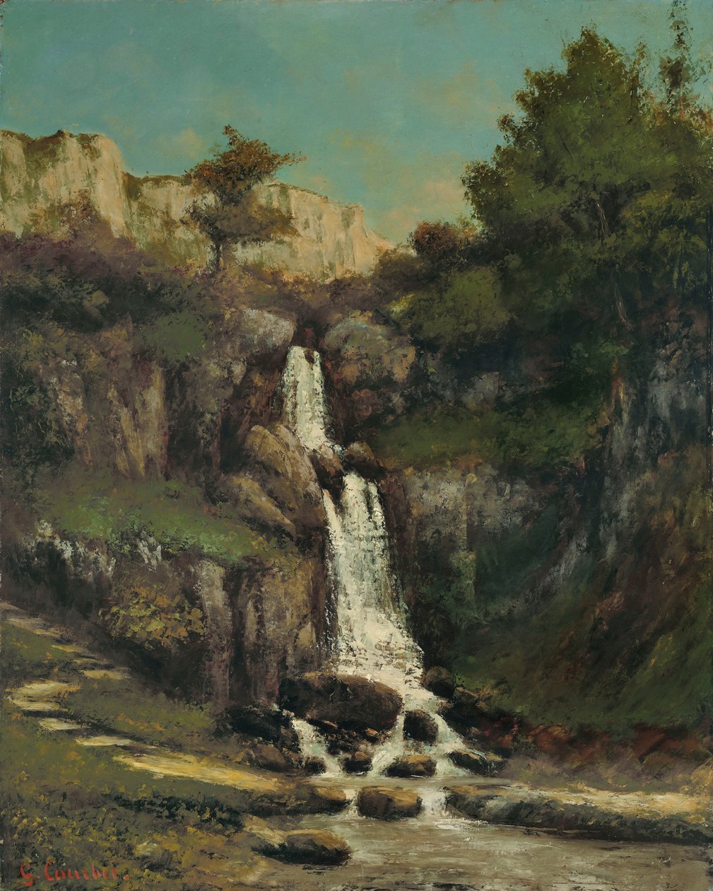 Klippiga kanter av la Loue Courbet 1864 av Gustave Courbet