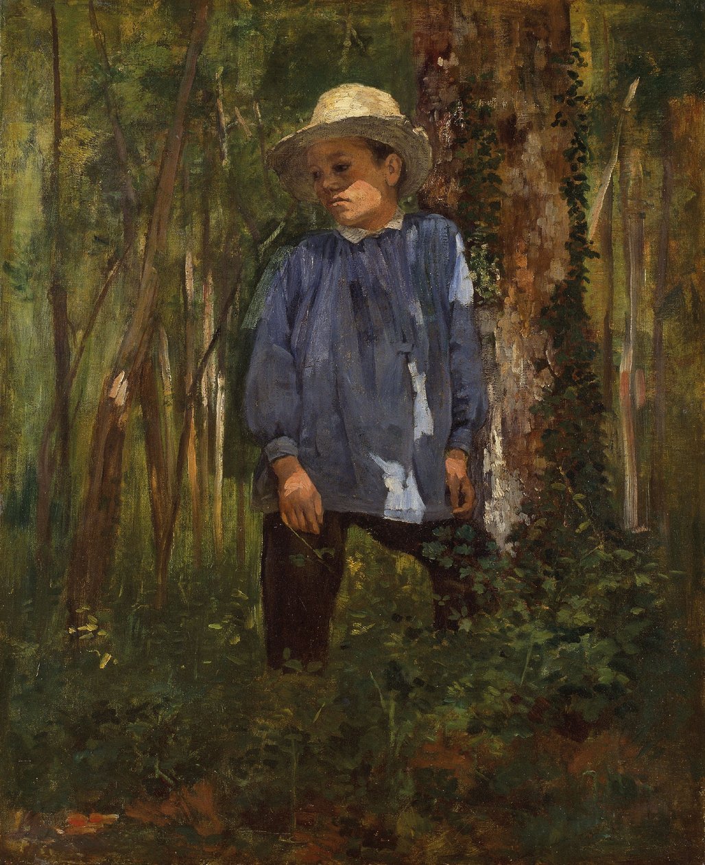 Pojke i skogen, ca 1860 (olja på duk) av Gustave Courbet